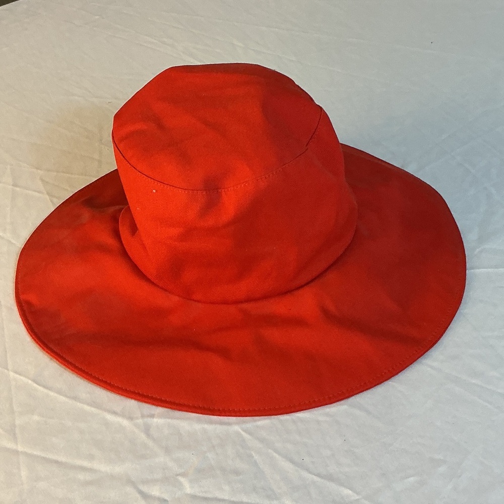 Vintage Misty Harbor Coordinates Red Wide Brim Sun Hat